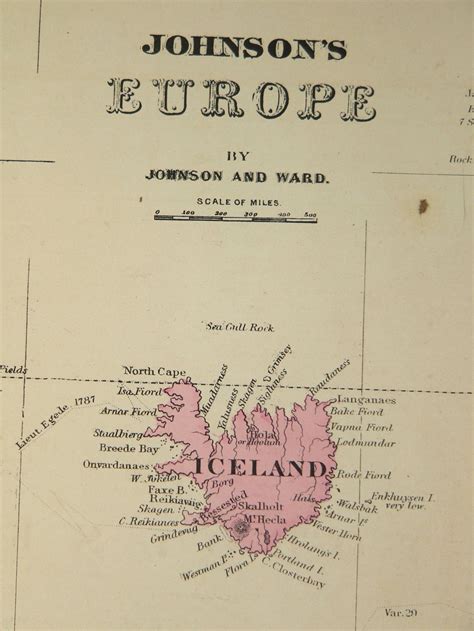 Antique Europe Map Large Vintage Map of Europe 1864 Johnson - Etsy