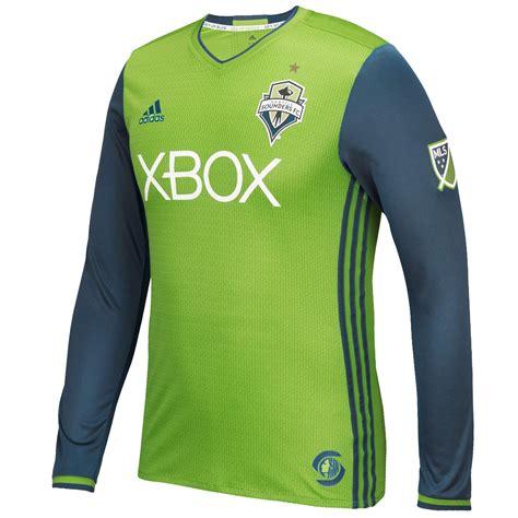 adidas Seattle Sounders FC Rave Green 2016 Authentic Primary Long ...