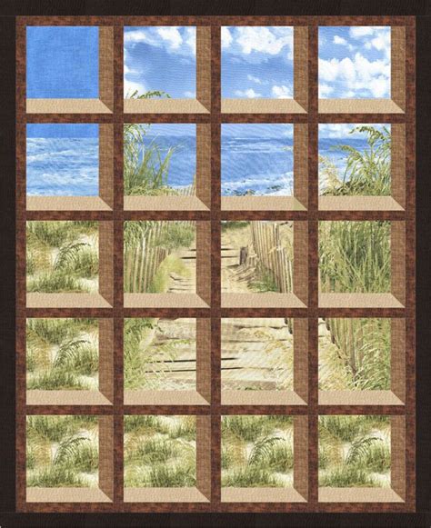 Free Pattern Day: Attic Windows Quilts | Attic window quilts, Panel ...