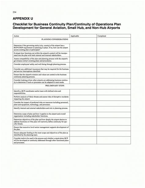 Disaster Recovery Checklist Template