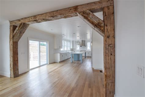 The reclaimed Post & Beams brings some aged appeal to this New Build home in Wrentham, MA It ...