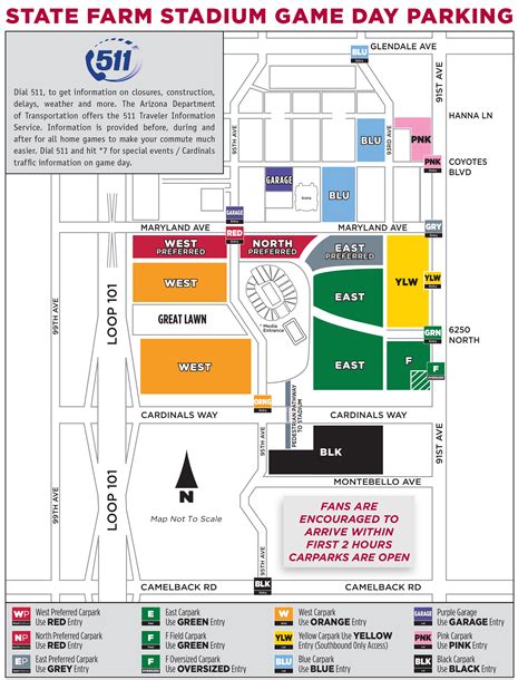 Az Cardinals Parking Map - Living Room Design 2020