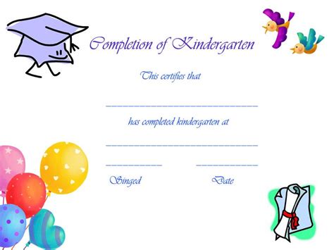 Sensational Free Printable Preschool Graduation Certificates Words That ...