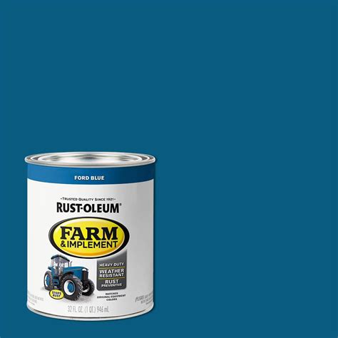 Rust-Oleum 1 qt. Farm & Implement Ford Blue Gloss Enamel Paint (2-Pack ...