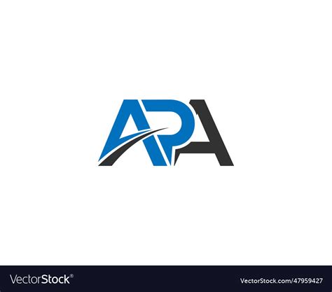 Initial apa letter logo design Royalty Free Vector Image