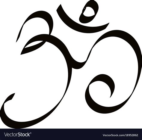 Art ohm sign om symbol yoga aum symbolizing Vector Image