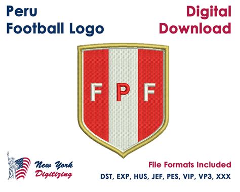 Peru Football Team Logo Embroidery Designs Peru Soccer Team - Etsy