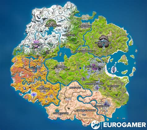 Fortnite Chapter 3 Season 4 map, named locations and landmarks explained - Paper Writer