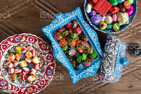 Colorful Ramadan Eid Candy And Chocolate Traditional Ottoman Cuisine Desserts Photo Üsküdar ...