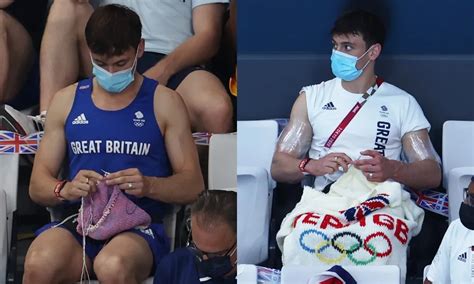 Tom Daley knitting while watching an Olympics diving final is just so wholesome | PinkNews