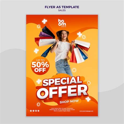 Free PSD | Modern sales flyer template