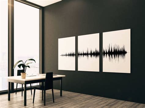 Three Piece Set Custom Sound Wave Art Sound Wave Art Prints - Etsy