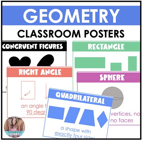 Geometry Vocabulary Posters | Colorful Math Word Wall Charts | Made By ...