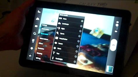 How to use the camera and change the settings on a Galaxy Tab 10.1 ...