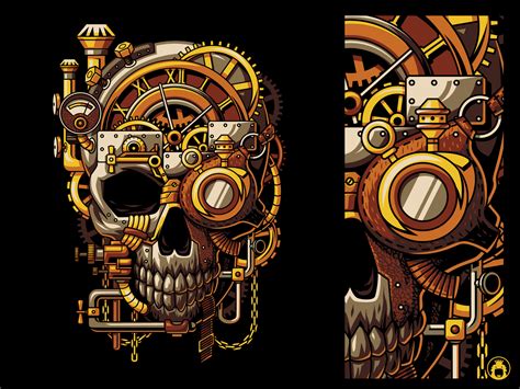 Steampunk Skull by Angga Tantama on Dribbble