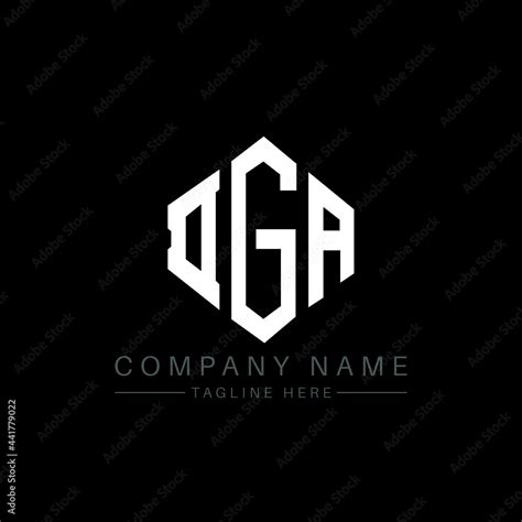 DGA letter logo design with polygon shape. DGA polygon logo monogram ...