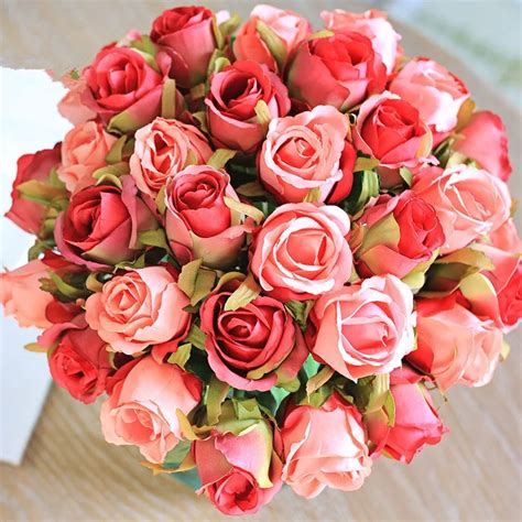 Wholesale High Quality Artificial Silk Flower Bouquet For Bride Wedding - Buy Mother's Day And ...