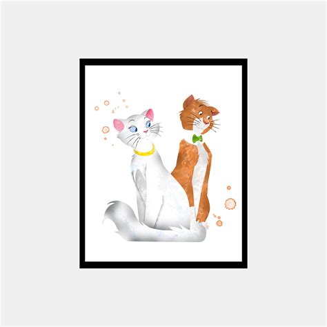 The AristoCats Duchess Disney Art Print Digital Files nurser - Inspire Uplift