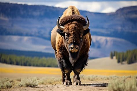 Premium AI Image | American Bison in Yellowstone