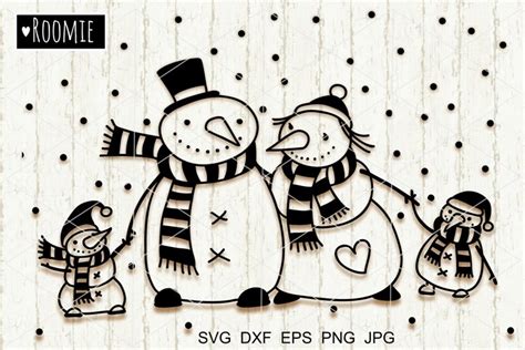 Christmas Snowman Family svg files, Christmas svg, (990655)