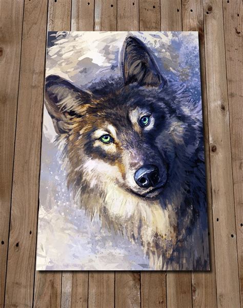 WOLF Wall Art Print Poster Wall Decor Wolf Painting - Etsy UK