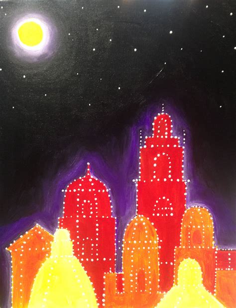 Plaza Nights - Pinot's Palette Painting