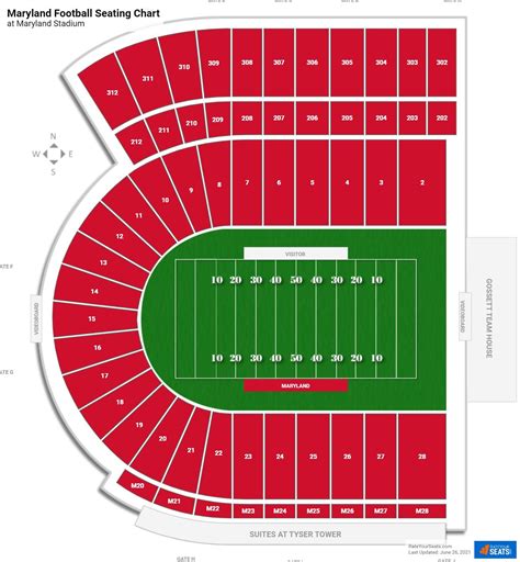 Maryland University Football Stadium Seating Chart | Brokeasshome.com