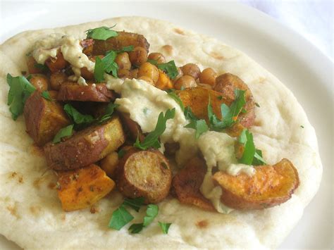 Vegetarian Sweet Potato Wraps with Crispy Chickpeas | Lisa's Kitchen | Vegetarian Recipes ...