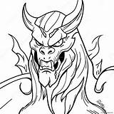 Fierce Diablo With Flames Coloring Page 56404 44621 sketch template