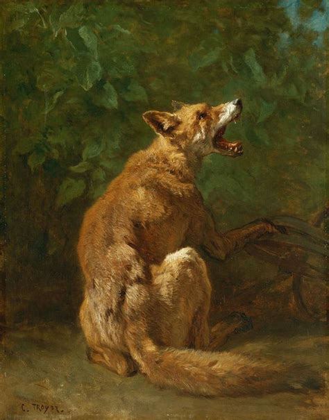 Fox in a Trap Painting | Constant Troyon Oil Paintings