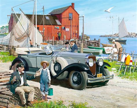 'Pier Scene, Great Moments in Early American Motoring' by Harry ...