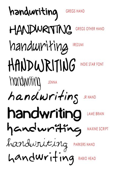 Design Context: HANDWRITING FONTS