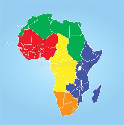 Africa map. With five regions , #sponsored, #Africa, #map, #regions #ad Posters Art Prints ...