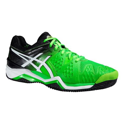 Asics Mens GEL-Resolution 6 Clay Court Tennis Shoes - Green ...