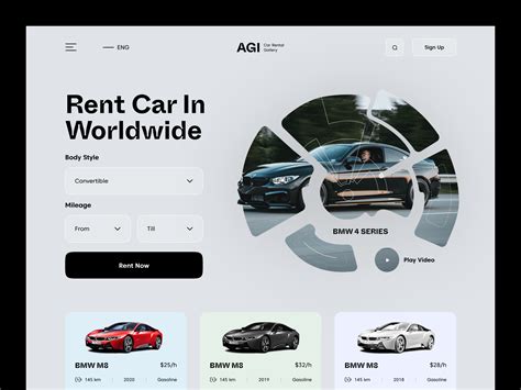 Car Rental Website Design. by Glow for Piqo Studio on Dribbble