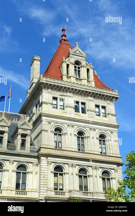 New York State Capitol building in downtown Albany, New York NY, USA. This building was built ...