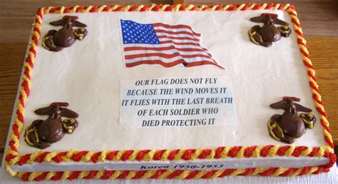 My 2013 Marine Corps Birthday cakes. The Flag and words are on printable icing sheets and the ...