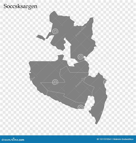 Soccsksargen Region Map Vector | CartoonDealer.com #138354073