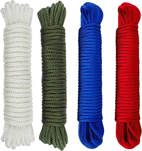 Amazon.com: Nylon Rope 1/8 inch(3mm) Solid Braid,High Strength,UV ...