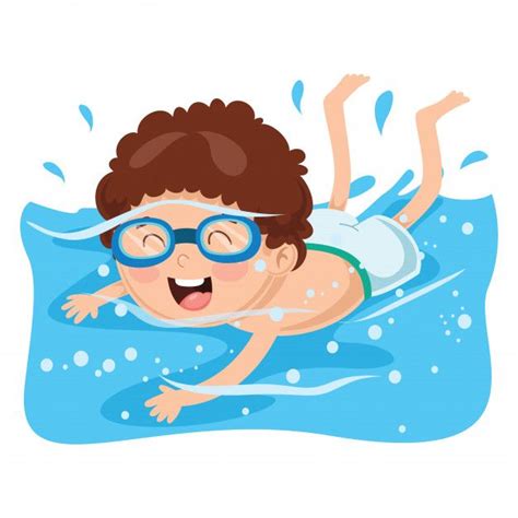 Ilustración de la natación del niño Vect... | Free Vector #Freepik # ...