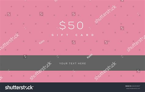 50 Gift Card 50 Dollar Gift Stock Vector (Royalty Free) 464353607