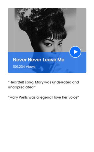 Mary Wells - Biography, Songs, Albums, Discography & Facts - Top40weekly