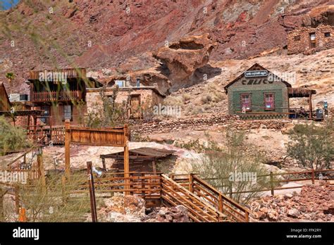 Ghost Town of Calico Village near Las Vegas in Nevada; USA; America Stock Photo, Royalty Free ...