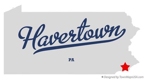 Map of Havertown, PA, Pennsylvania