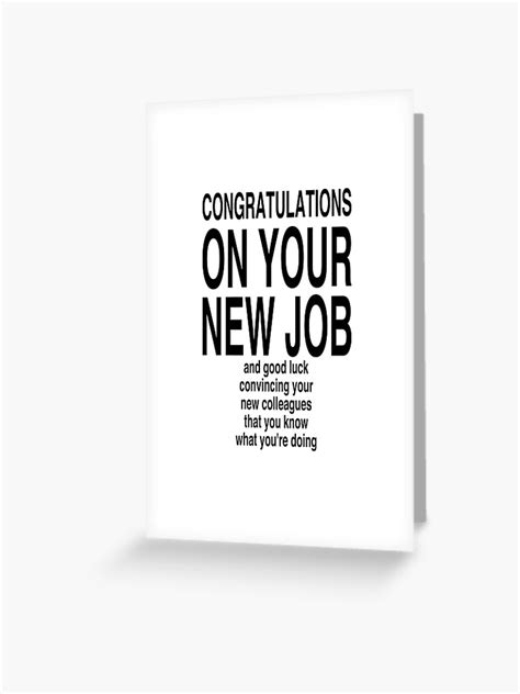 New job card Good luck in your new job greetings card Congratulations ...