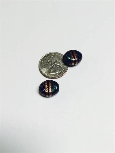 Dichroic Glass Oval Shaped Beads - 8 Pieces - BeadHoliday