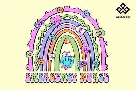 Emergency Nurse Rainbow Smiley Face PNG Graphic by Wood.design · Creative Fabrica
