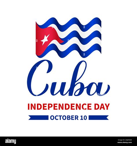 Cuba Independence Day typography poster. Cuban holiday celebrated on ...