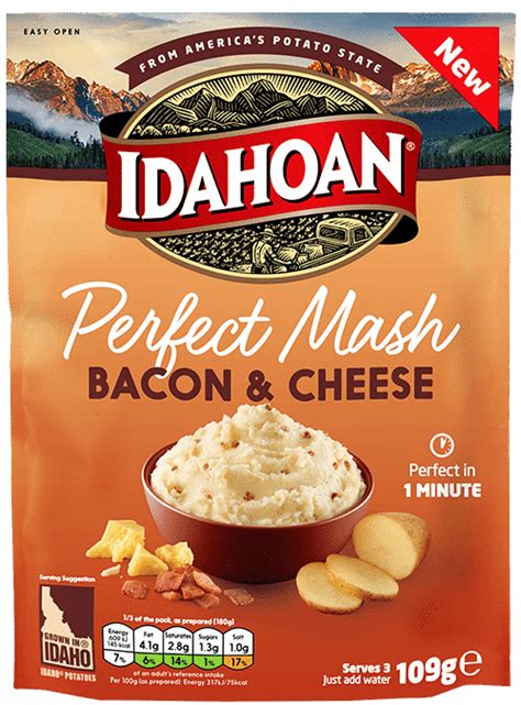 Idahoan Mashed Potatoes | Perfect Mash Bacon & Cheese Flavour - Pemix ...