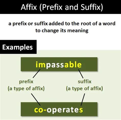 Affix: Explanation and Examples